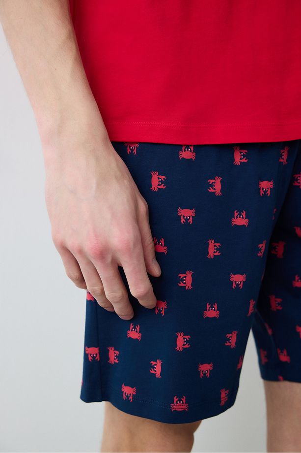 Red Anchor Çok Renkli Şortlu Pijama Takımı - 5