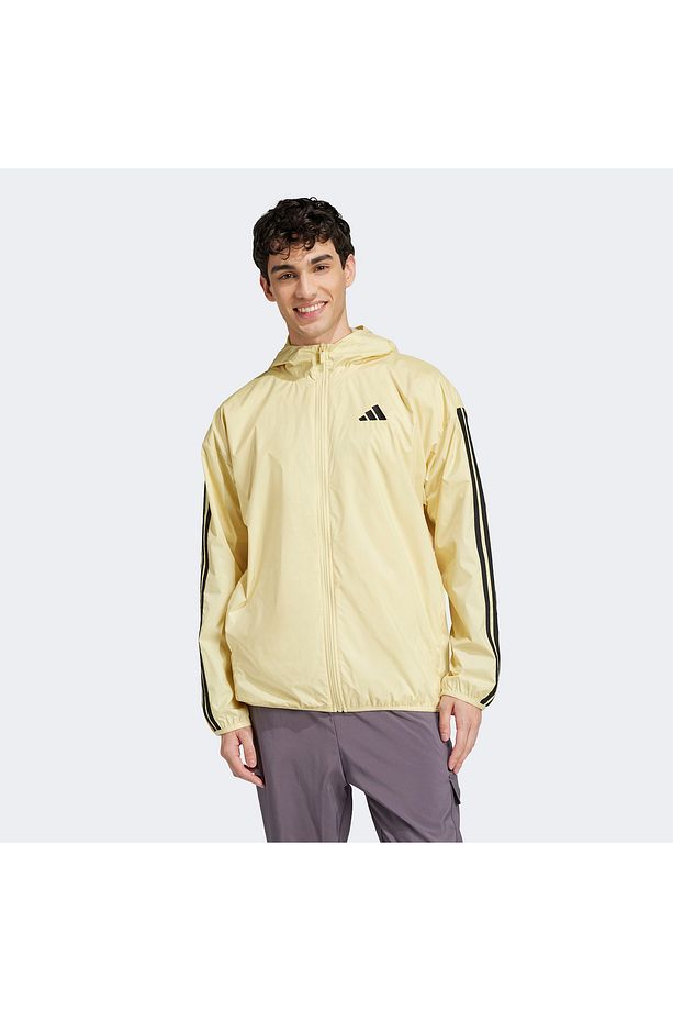 Essentials 3 Stripes Windbreaker Erkek Sarı Ceket - 1