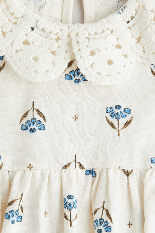 Yakalı Jarse Elbise - 6