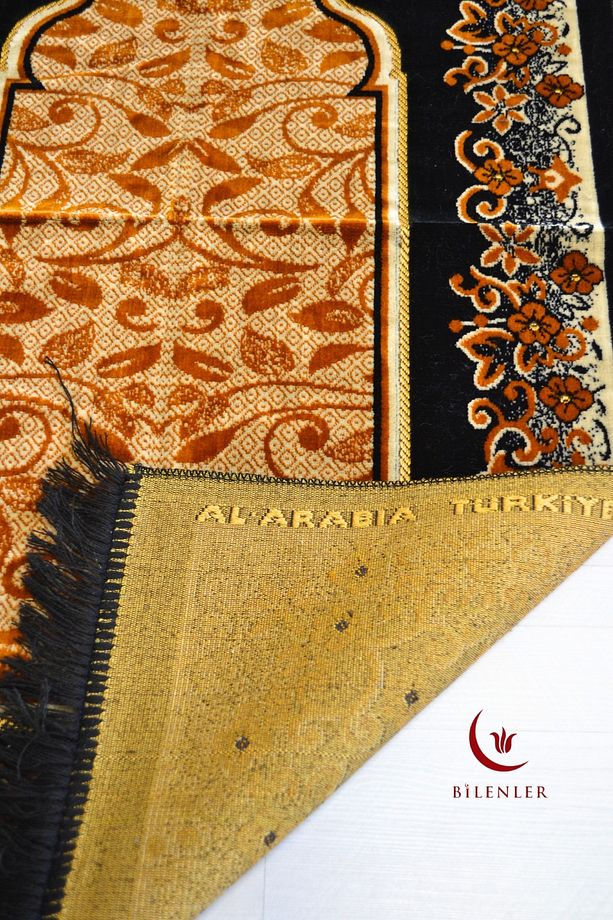 Kadife Seccade - 70x110 cm - Kalın ve Yumuşak Doku - Şık,Konforlu Seccade - 4