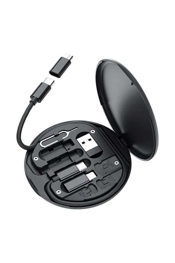 Betsima® 60w Destekli Kablo Kutusu Seyahat Kablo Seti 5'i 1 arada USB Type-C Şarj Kablosu Seti - 1