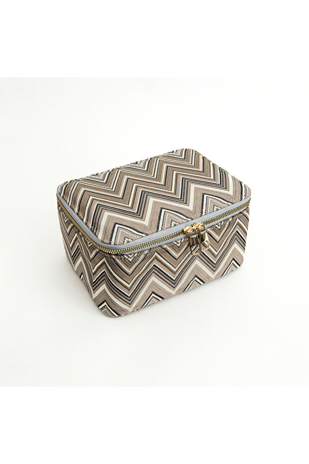Zigzag Makeup Bag - 1