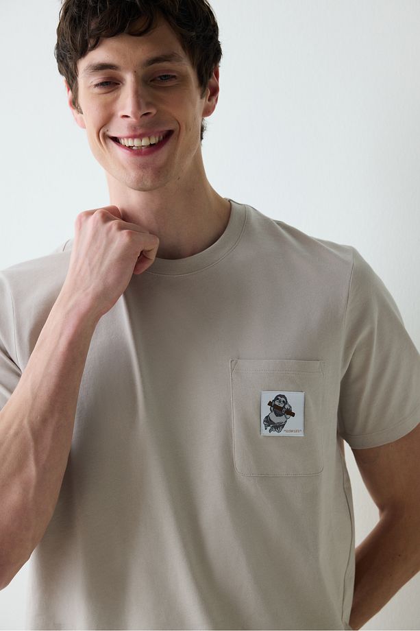 Sloth Bej Şortlu Pijama Takımı - 3