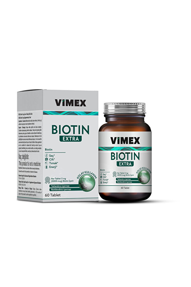BIOTIN EXTRA 5 MG 60 TABLET - 3