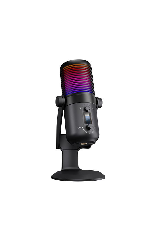 Diyez Siyah Rgb Ses Gösterge Mikrofon Oyuncu Mikrofonu Yayıncı Mikrofonu Youtuber Mikrofonu - 7