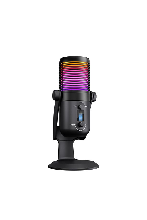 Diyez Siyah Rgb Ses Gösterge Mikrofon Oyuncu Mikrofonu Yayıncı Mikrofonu Youtuber Mikrofonu - 8