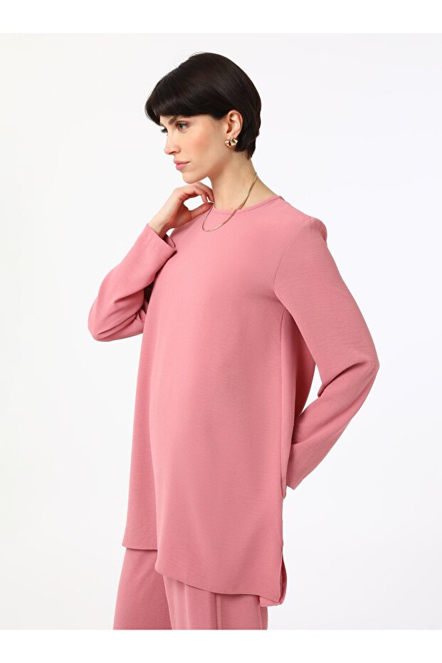 طقم مكون من قطعتين من Aerobin Basic Tunik&Pantolon - لون وردي - - 3