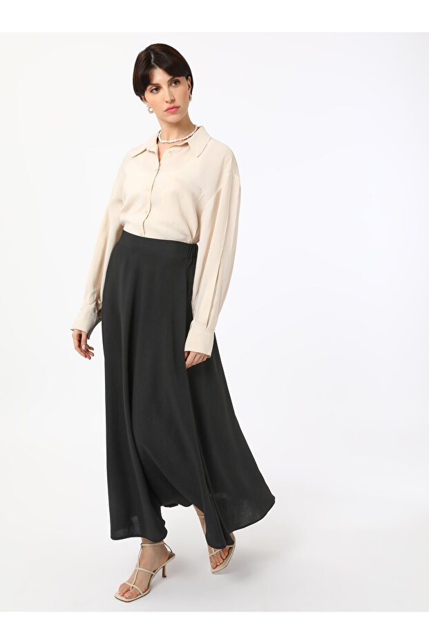 Aerobin Kloş Etek - Siyah - Refka - 1