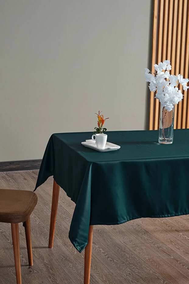 Satin Tablecloth, Authentic, Modern, Matte Satin Tablecloth, Easy to Clean, Rectangular 140x180 Cm