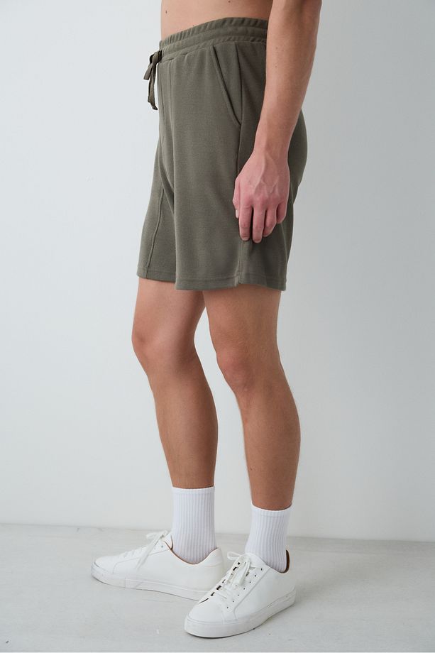 Erkek Timeless Haki Şort Pijama Altı - 2