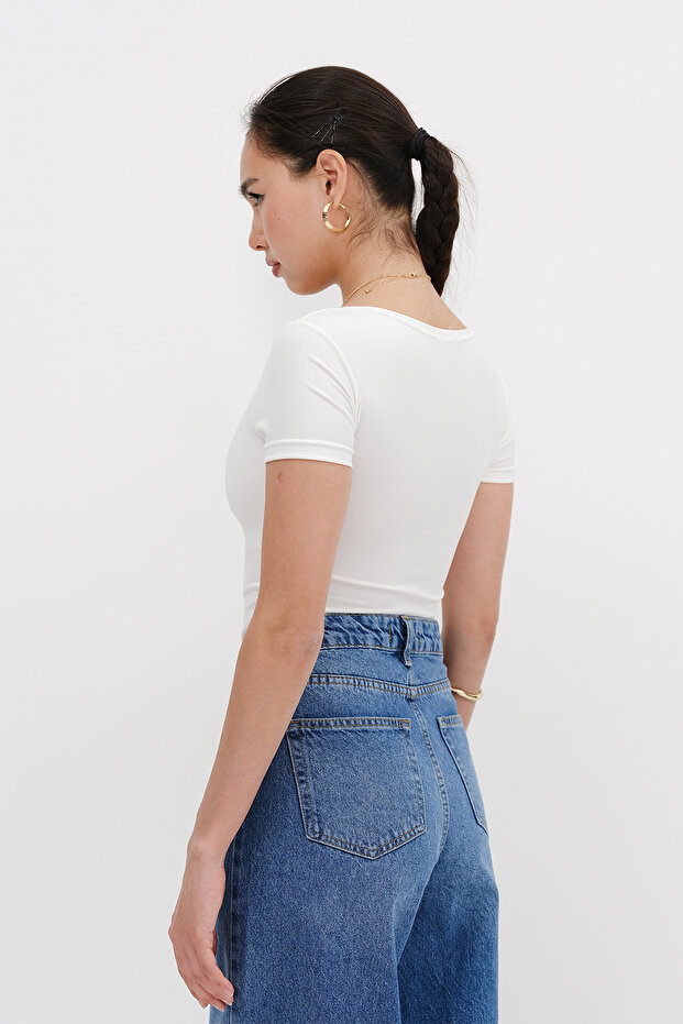 Kısa Kollu Bodysuit Z2034 - 6