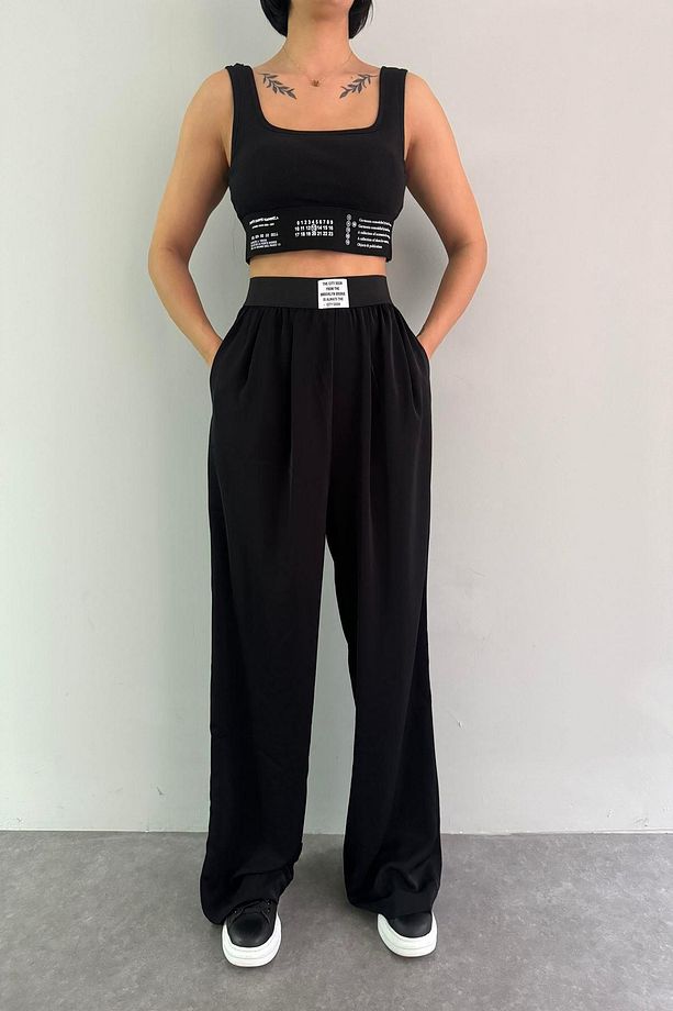 LASTİK DETAY CROP ATLET - 3