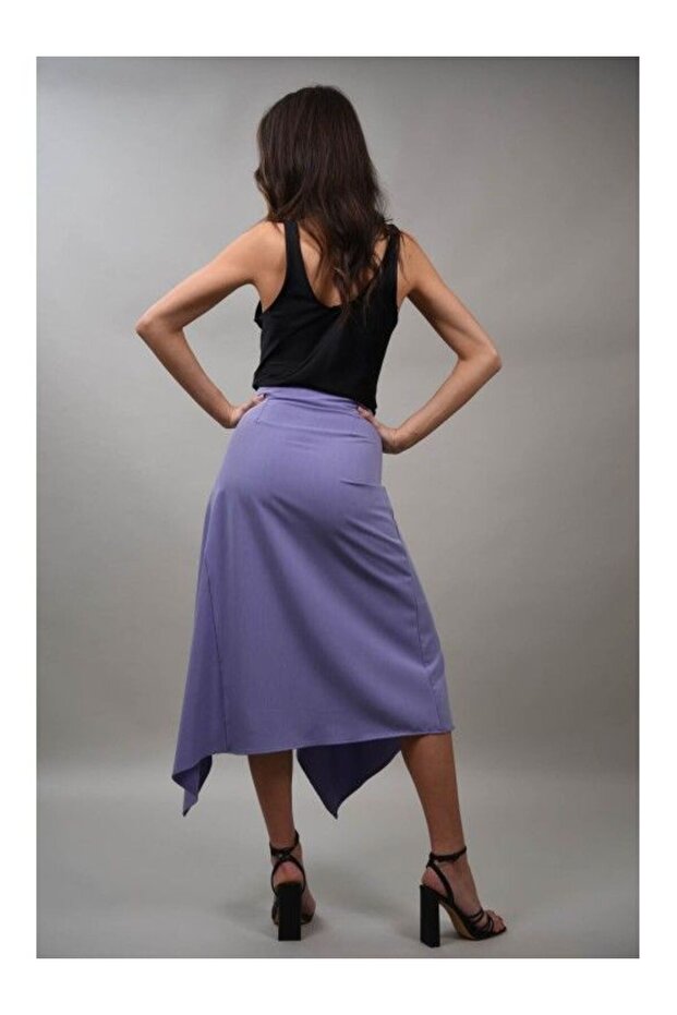 FUSTA LUNGA ASIMETRICA CHIARA L Violet - 4