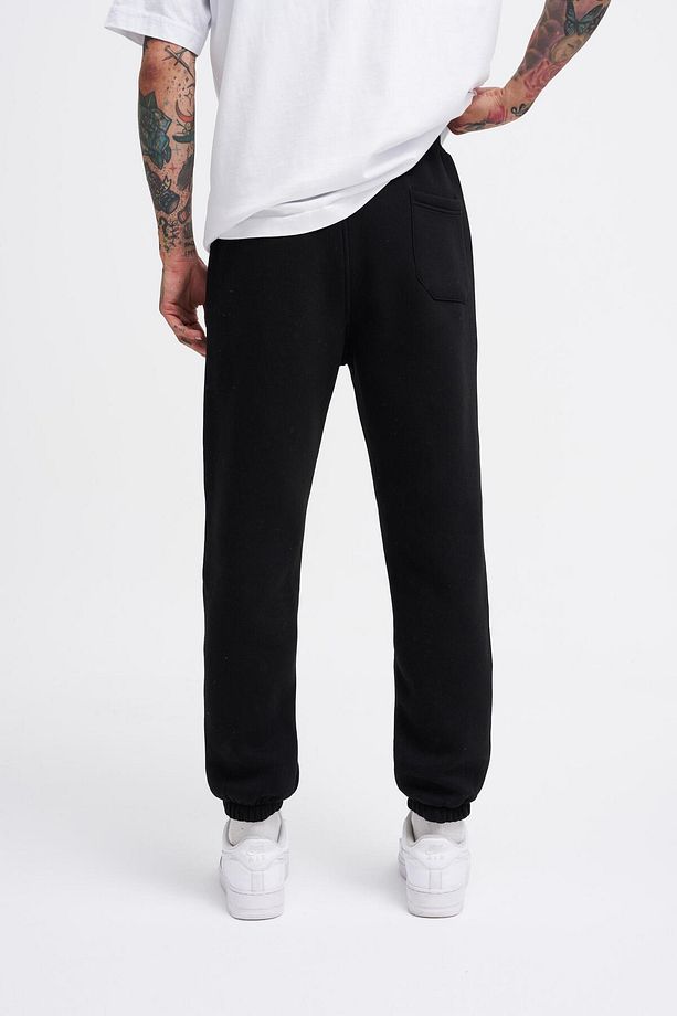 Erkek Basic Jogger Relaxed Siyah Eşofman Altı - 4