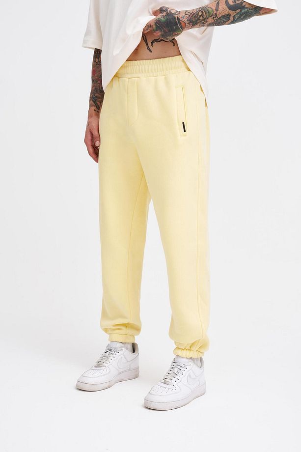 Erkek Basic Jogger Relaxed Sarı Eşofman Altı - 2