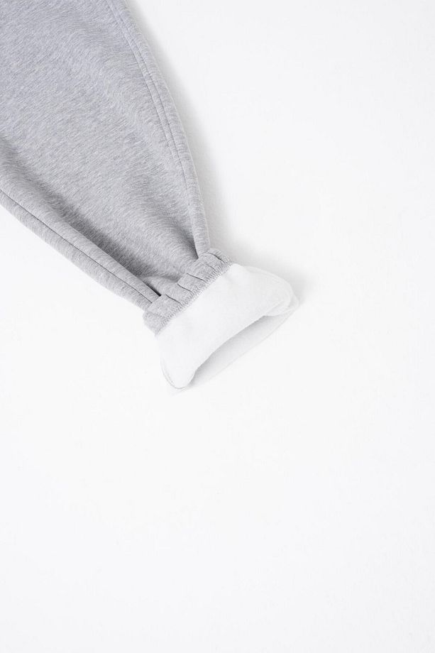 Erkek Relaxed Jogger Basic Eşofman Altı Grey Melange - 7