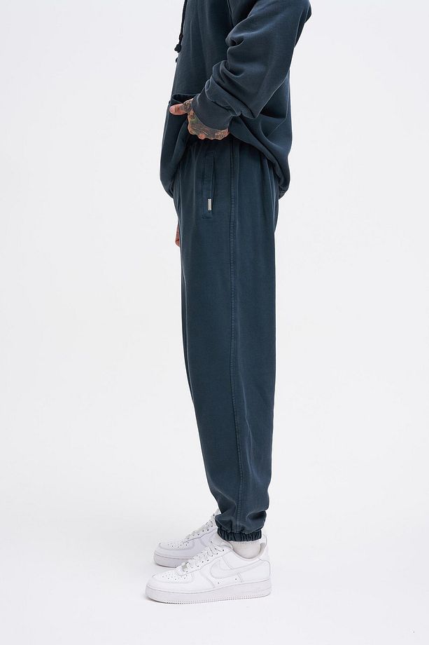 Erkek Yıkamalı Basic Jogger Asphalt Eşofman Altı - 3