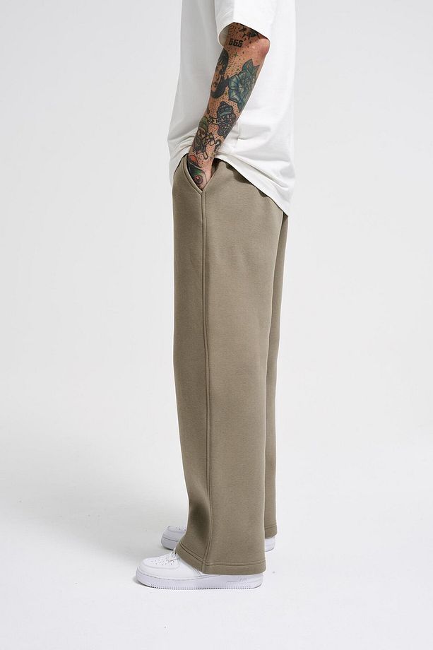 Erkek Oversize Baggy Eşofman Altı Khakı - 3