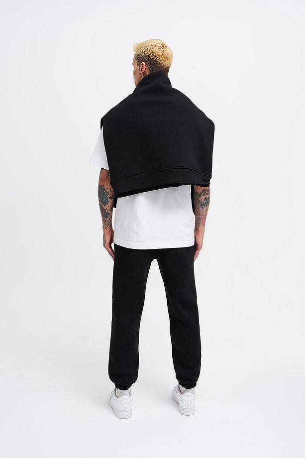 Erkek Basic Jogger Relaxed Siyah Eşofman Altı - 7