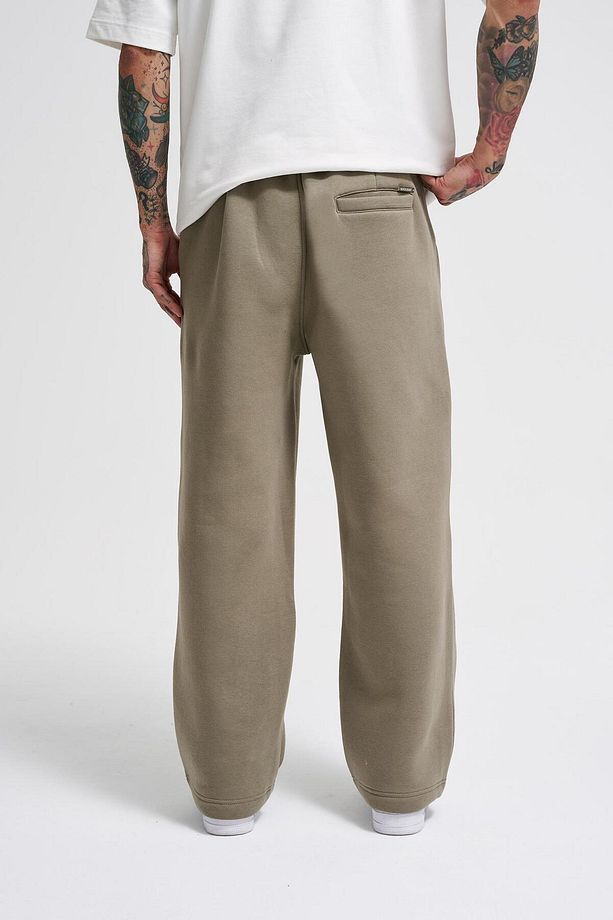 Erkek Oversize Baggy Eşofman Altı Khakı - 5