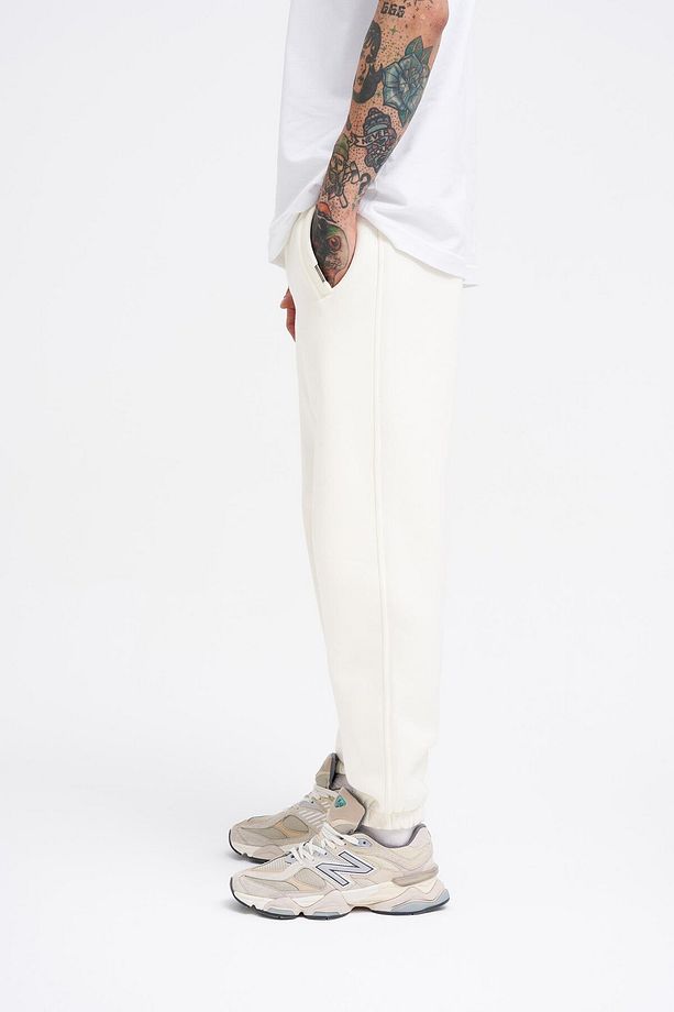 Erkek Basic Jogger Relaxed Ekru Eşofman Altı - 3