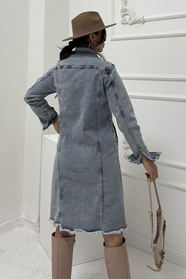Kot Ceket Acik Mavi - 26733 - 6
