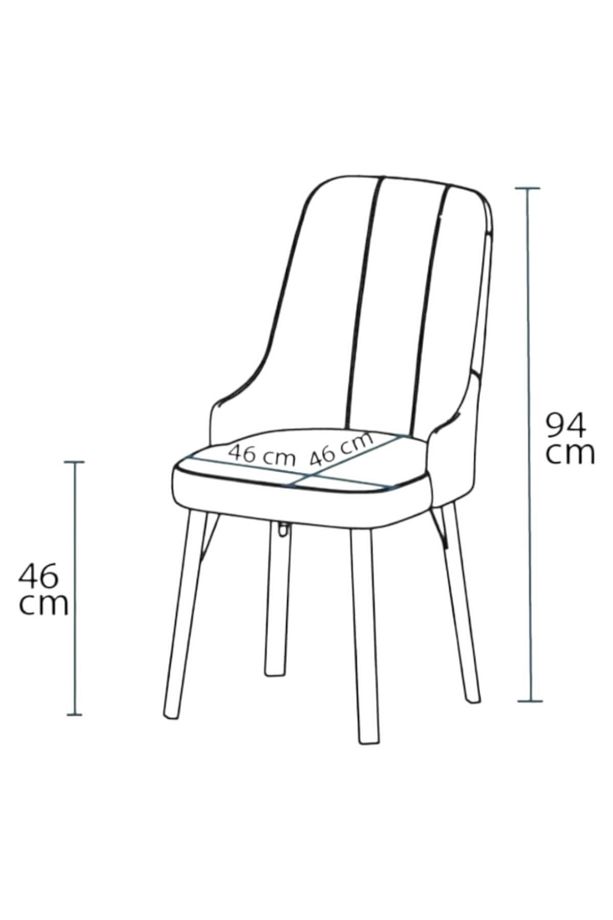 Monera Ceviz 80 x 132 Açılabilen Sunta Masa Metal Ayaklı Mutfak Masası Takımı 4 Cappucino Sandalye - 4