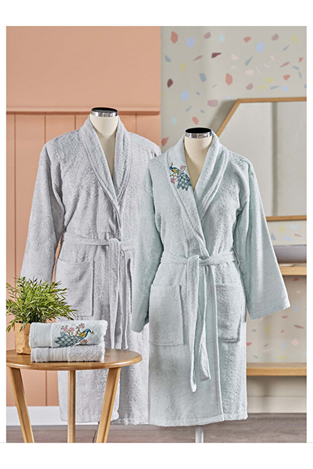 Soft Bambu Aile Seti Anna Mint-gri - 1