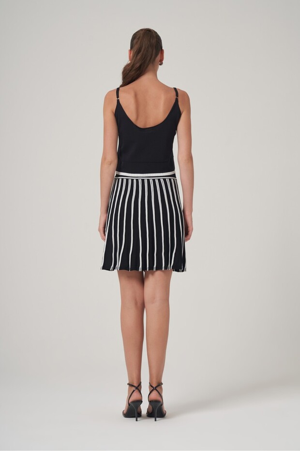 Pileli Mini Etek - 3
