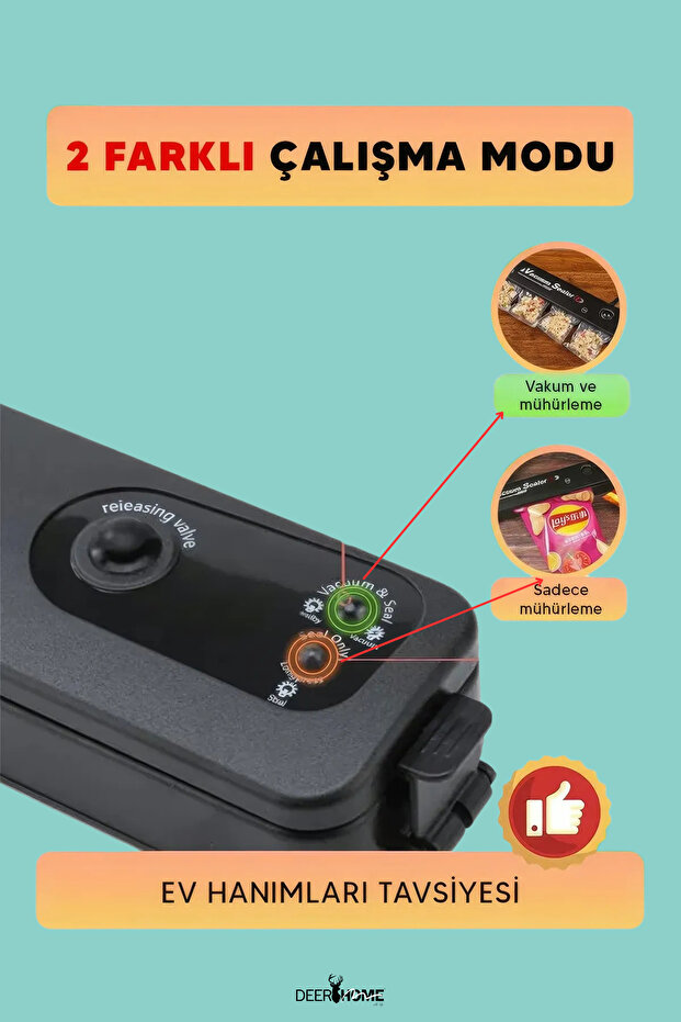 Vakumlama Makinesi + 10 ADET POŞET (30x20 cm ) - 5