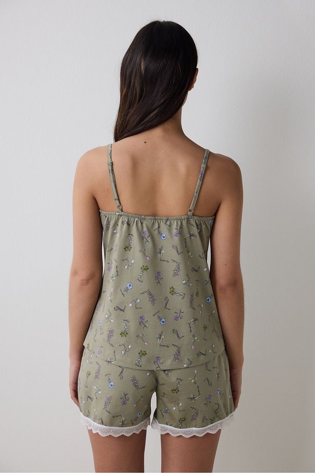 Iris Printed Şortlu Pijama Takımı - 4
