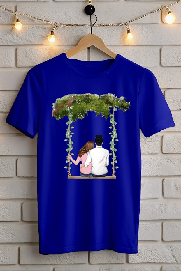 Valentines on the Swing Printed Oversize T-Shirt