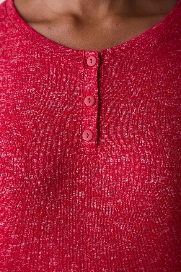Bloom Soft Kırmızı Pantolon Pijama Takımı - 5