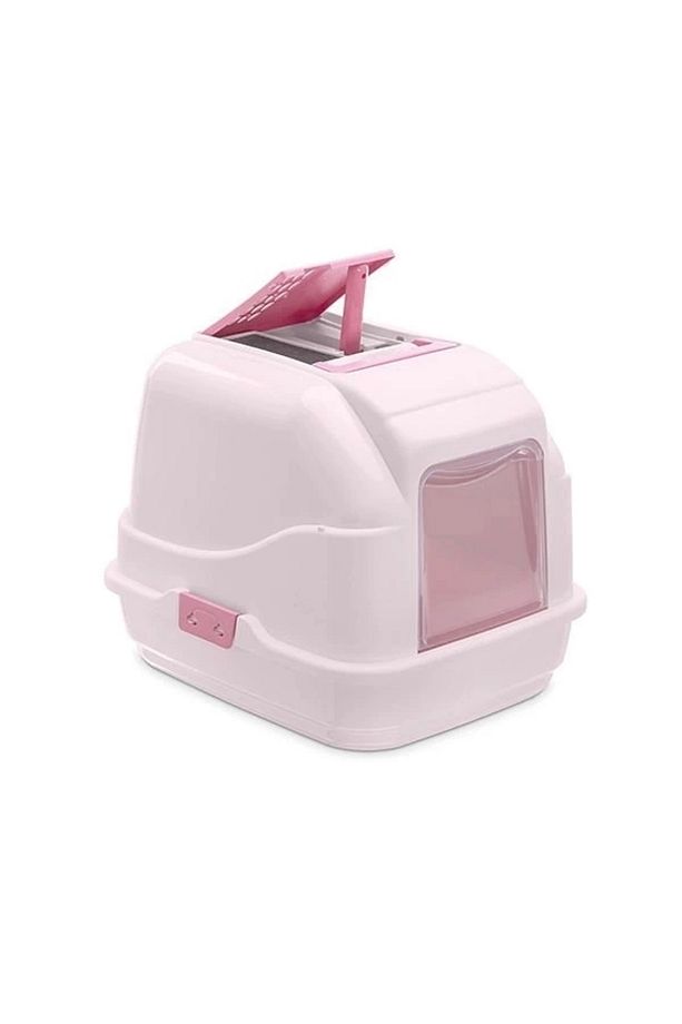 İmac Easy Cat Kapalı Filtreli Kedi Tuvaleti Pembe 40x50x40 Cm - 1