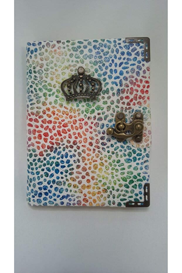 Fabric Covered Notebook with Lock Accessories