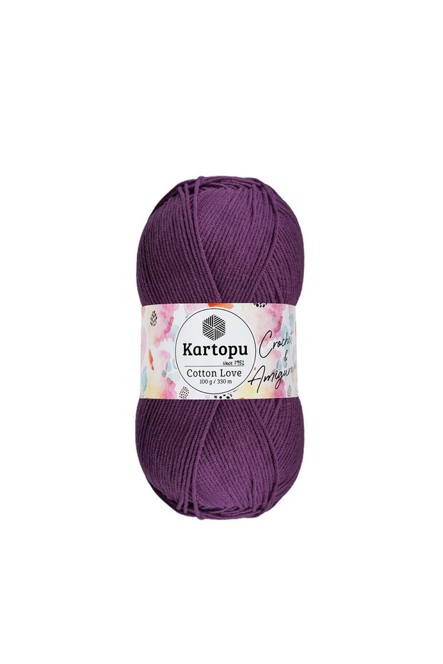 5 Pieces Cotton Love Cotton Hand Knitting Yarn Amigurumi Yarn K718 Purple