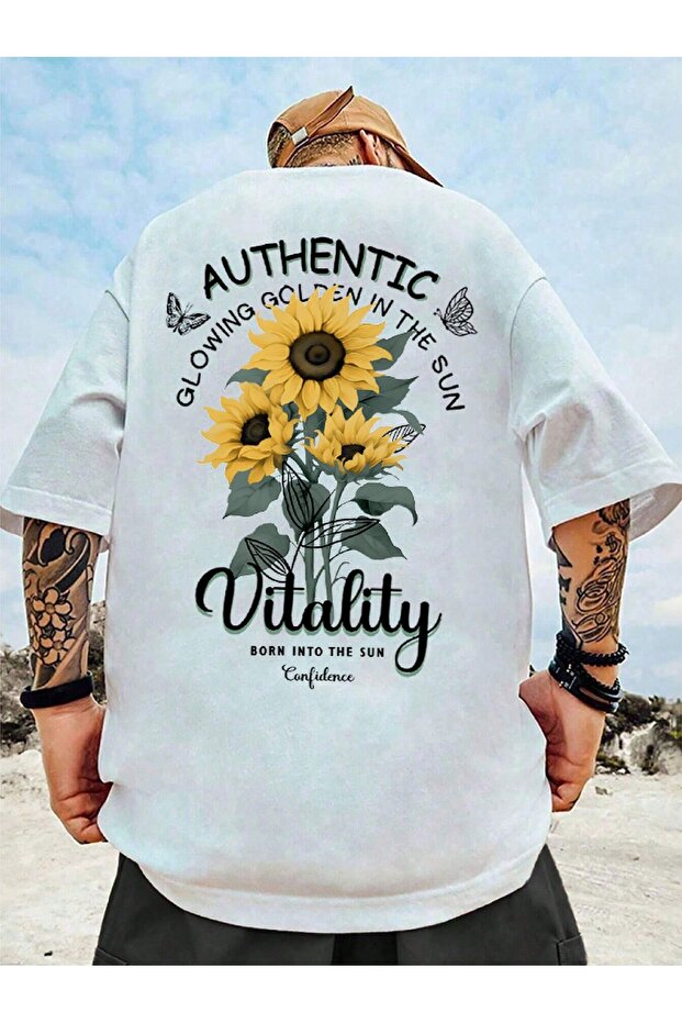 Oversize Cut Short Sleeve Printed T-Shirt