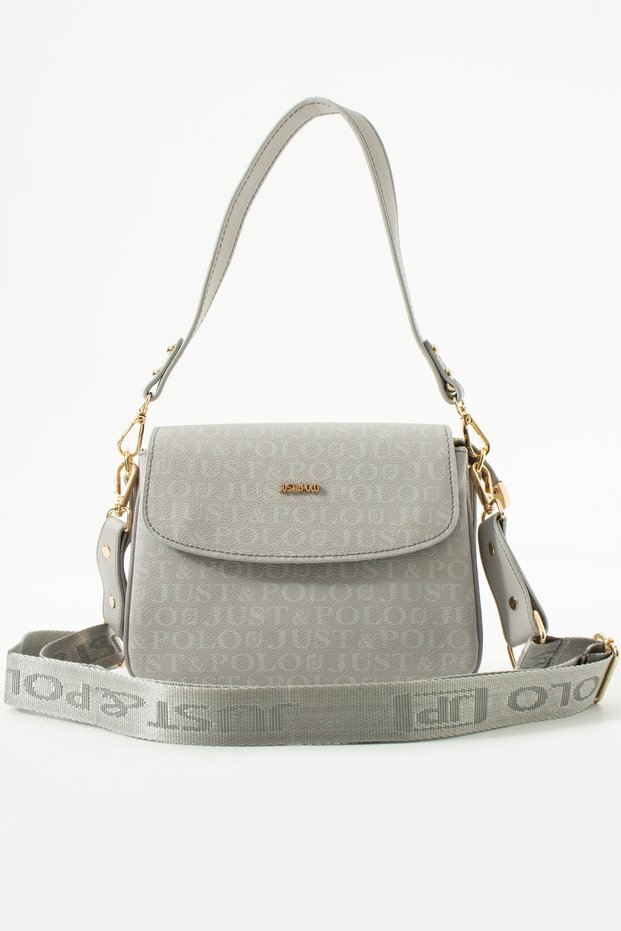 Gray Women's Shoulder Bag New Season Monogram Fabric 2197