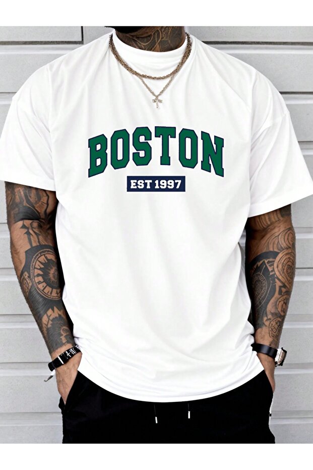 Oversize Cut Short Sleeve Printed T-Shirt