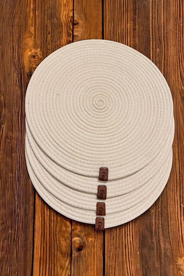 Cream Color 4-Piece Cotton Thread American Service Set (Supla)