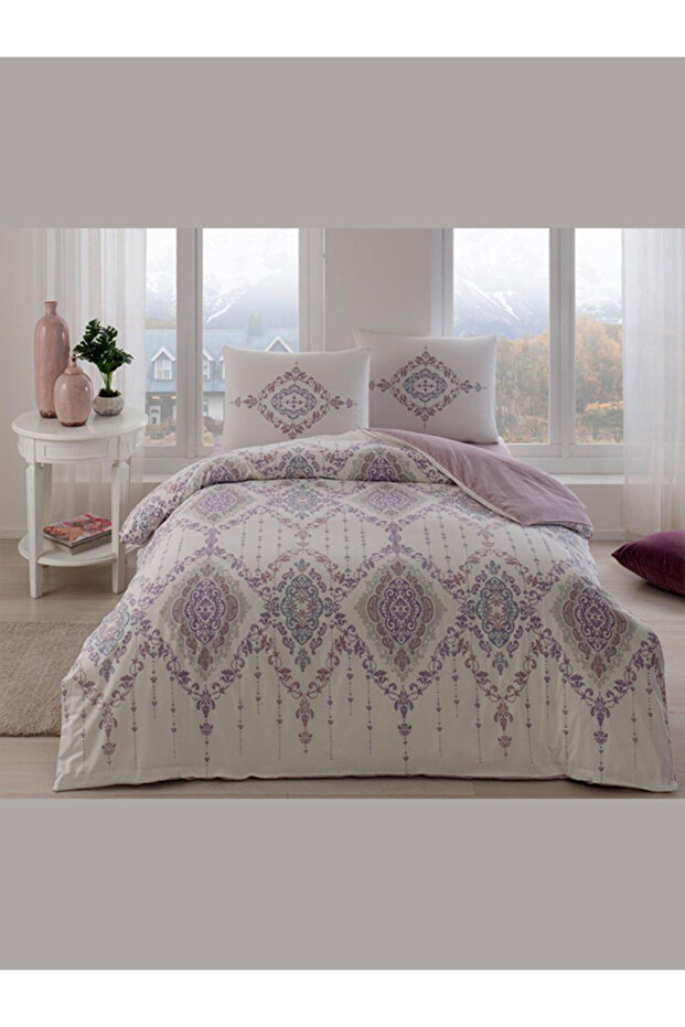 Duvet Cover Set Carmine Lilac King Size