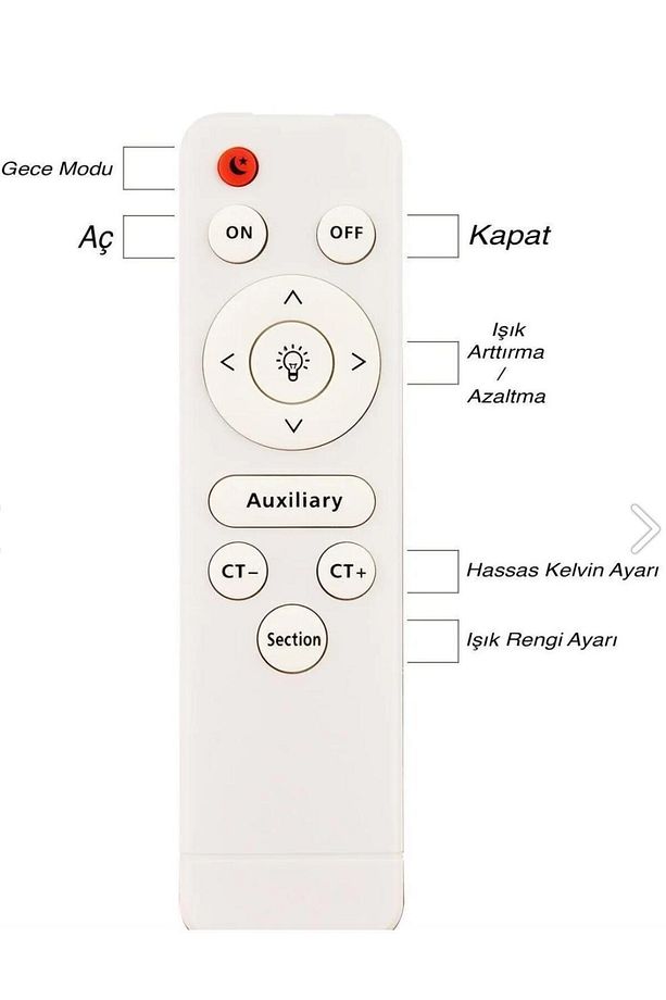 YILDIZ SADE 3 RENK YANAN KUMANDALI LED AVİZE - 6
