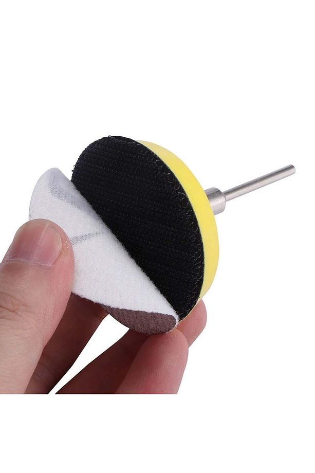 Pimli Mini Cırt Zımpara Taban Seti Gravür Ve Matkap Uyumlu 5 cm 60 Adet Zımparalı Set 721757 - 5