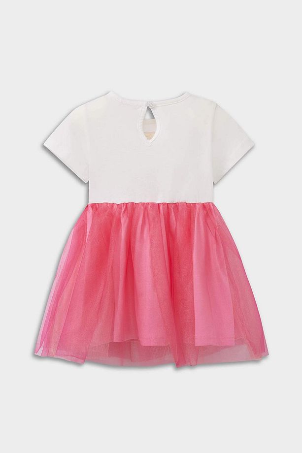 Kız Bebek Barbie Kısa Kollu Yazlık Tül Elbise F0529a525sm - 3