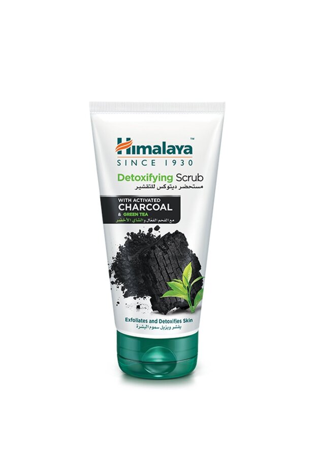 Detoxifying Face Scrub with Activated Charcoal & Green Tea 150 ml for Clear, Refreshed Skin