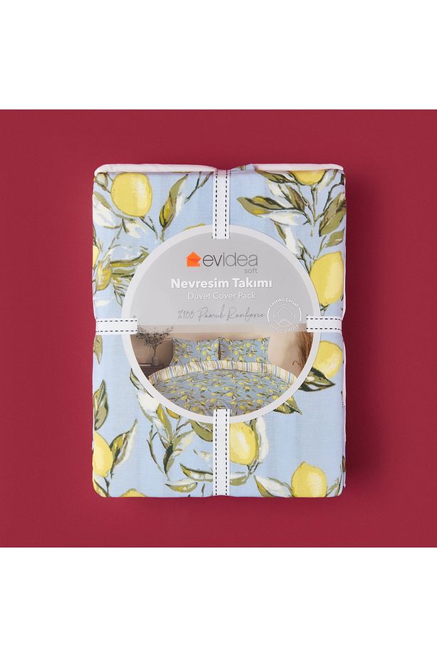 Soft Fresco Tek Kişilik Nevresim Takımı - Mavi - 5