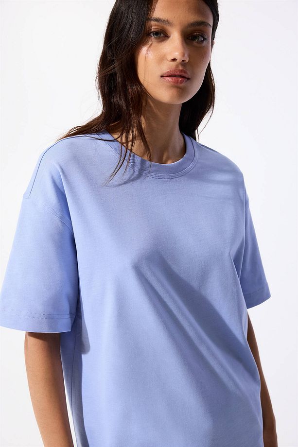 Interlock kumaş oversize t-shirt - 4