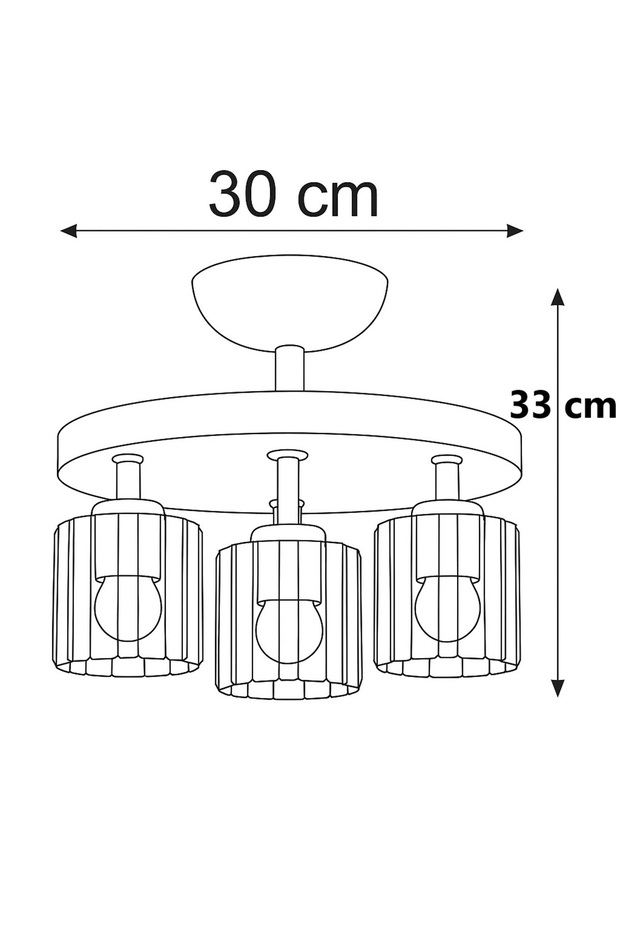 Sabrina 3'lü Krom Y-10 Avize - 3