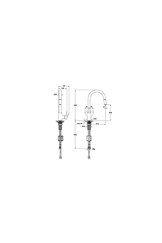 Shift T20 A43678 Eviye Bataryası, C Tipi, Pull-down, Krom - 4