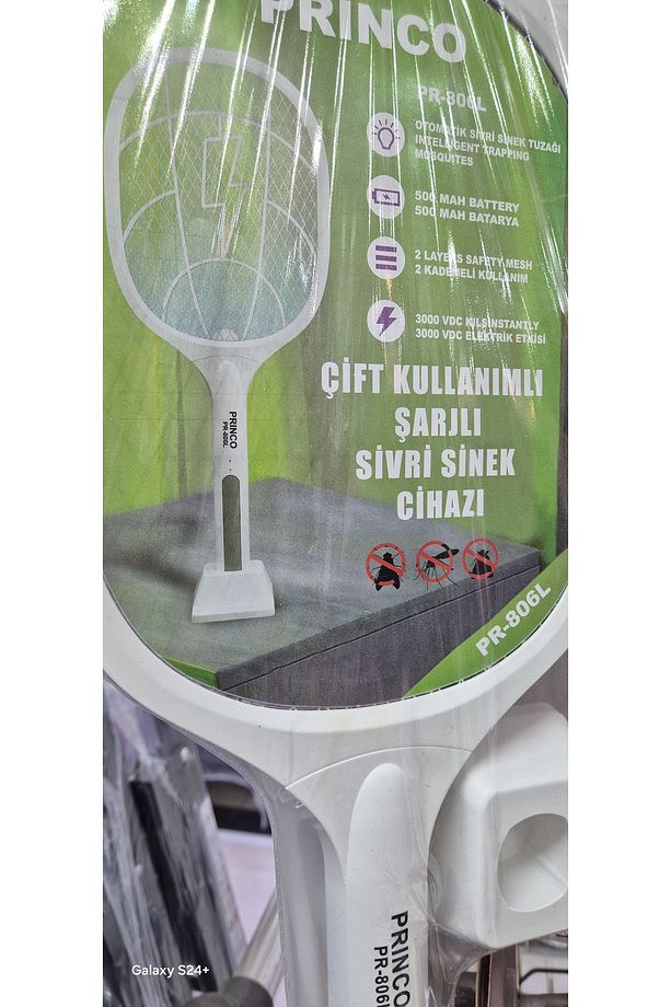 Çift kullanımlı şarjlı sivrisinek cihazı raket şeklinde sinek avlama sinek yok edici - 1